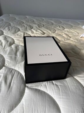Gucci Black and White Signature Gift Shoe Box